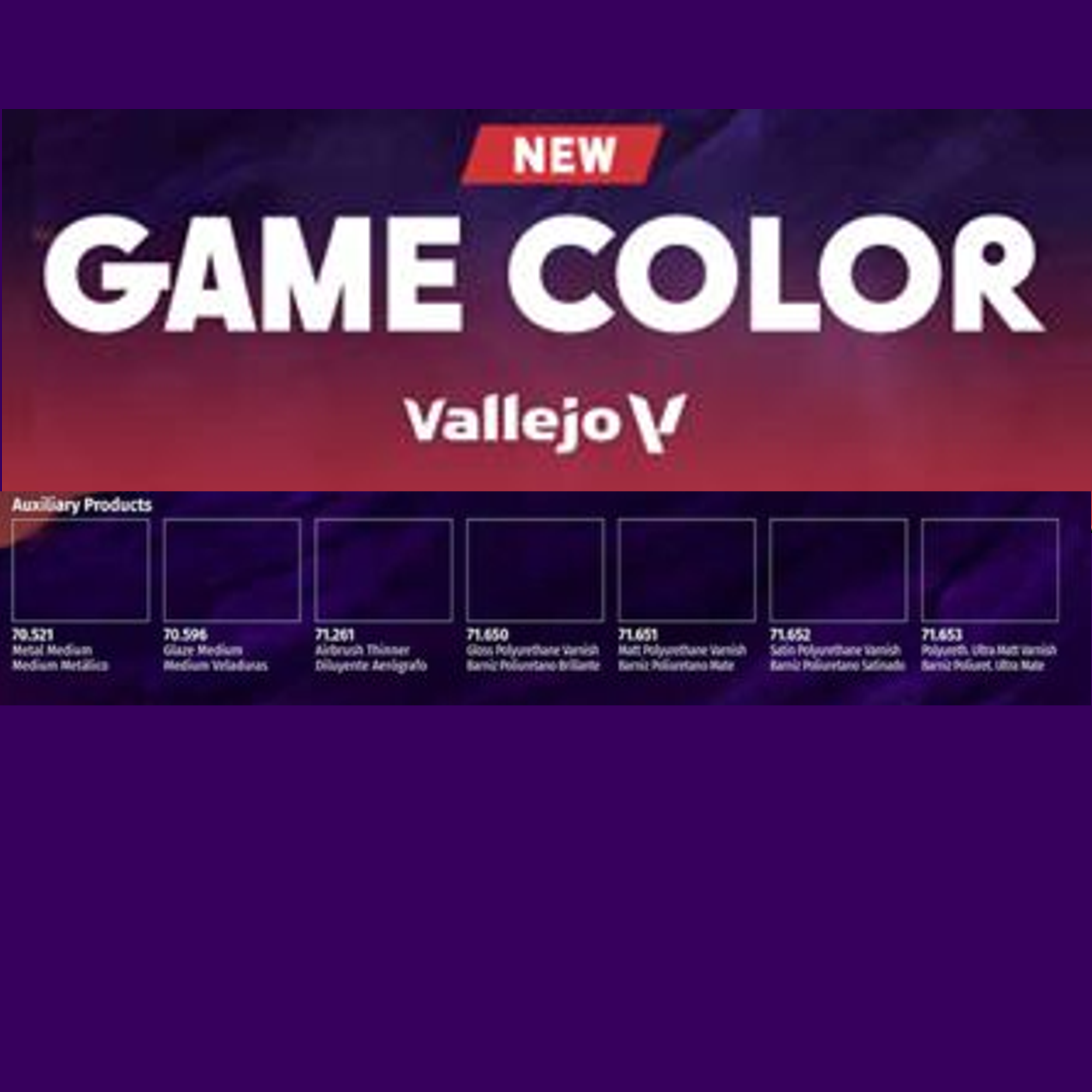 Vallejo Game Color 2023 Auxiliary Products Set (Set of 7) Valhalla Hobby