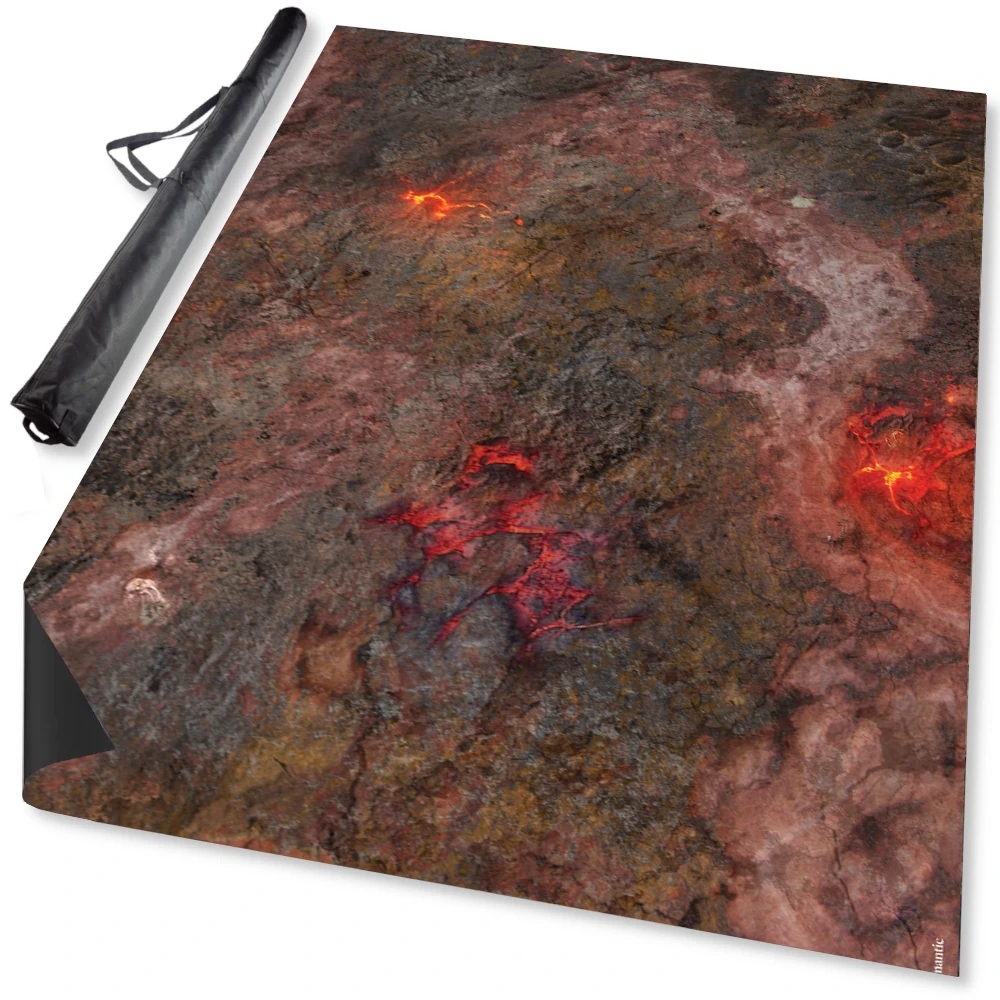 game mat with volcanic ground