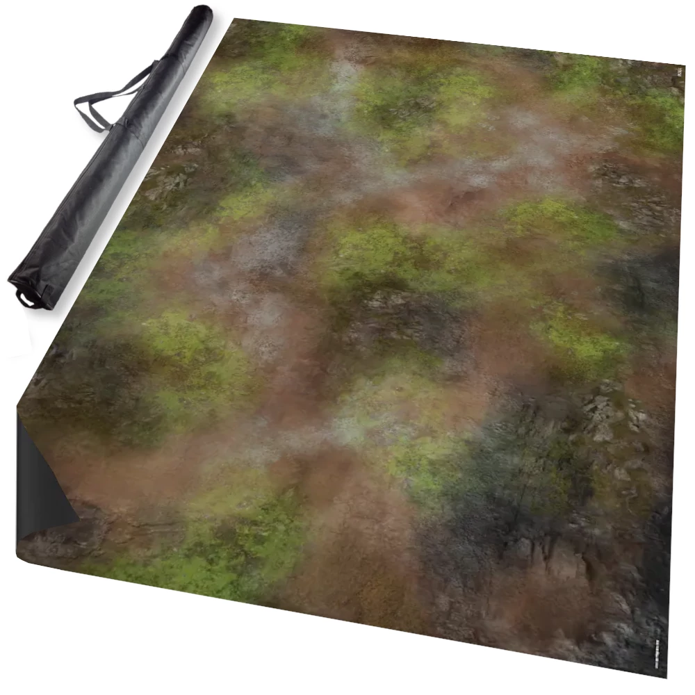 grass and ground themed game mat