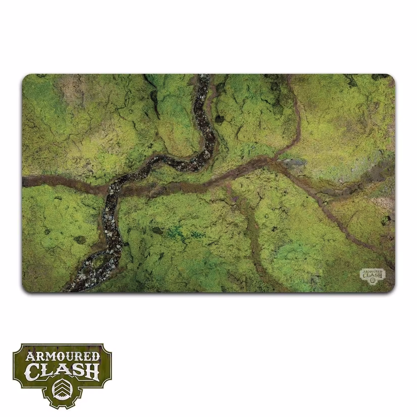 grassy riverbanks pattern rectangular mat