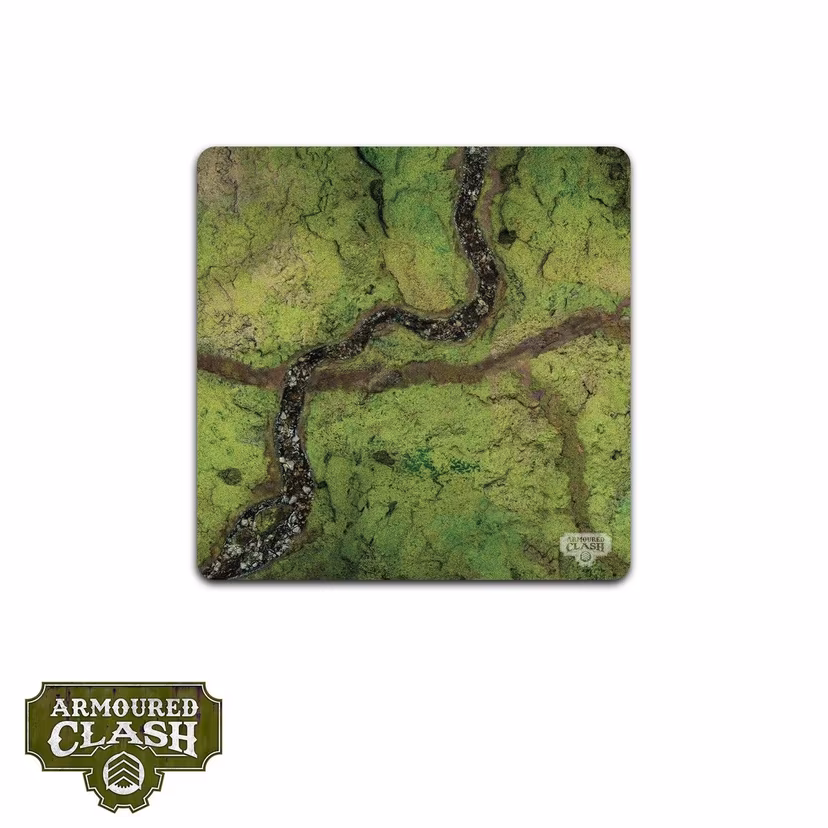 grassy riverbanks pattern square mat