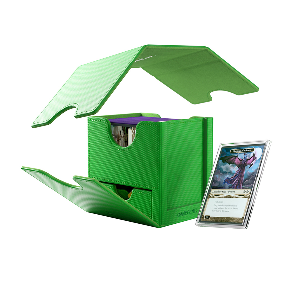 green deck box with drawer