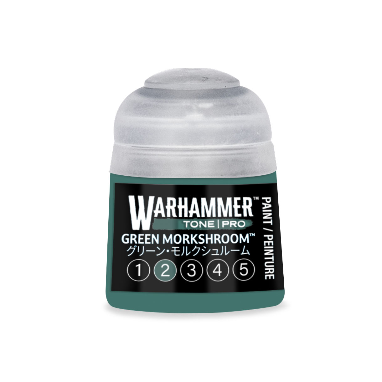 pot of dark teal paint
