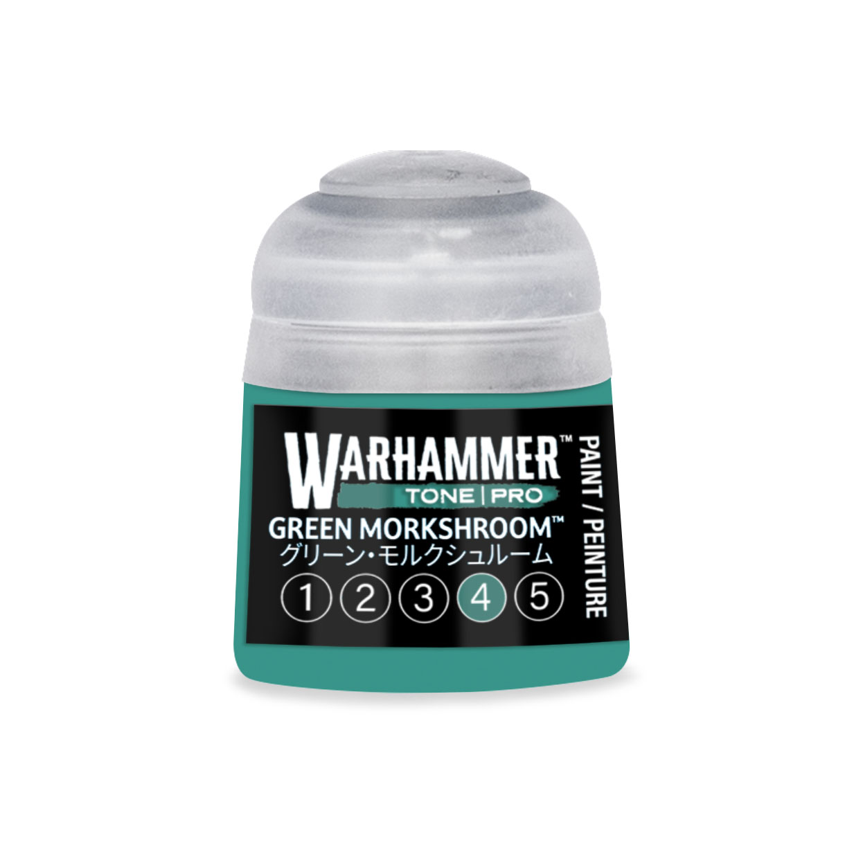 pot of bright teal paint