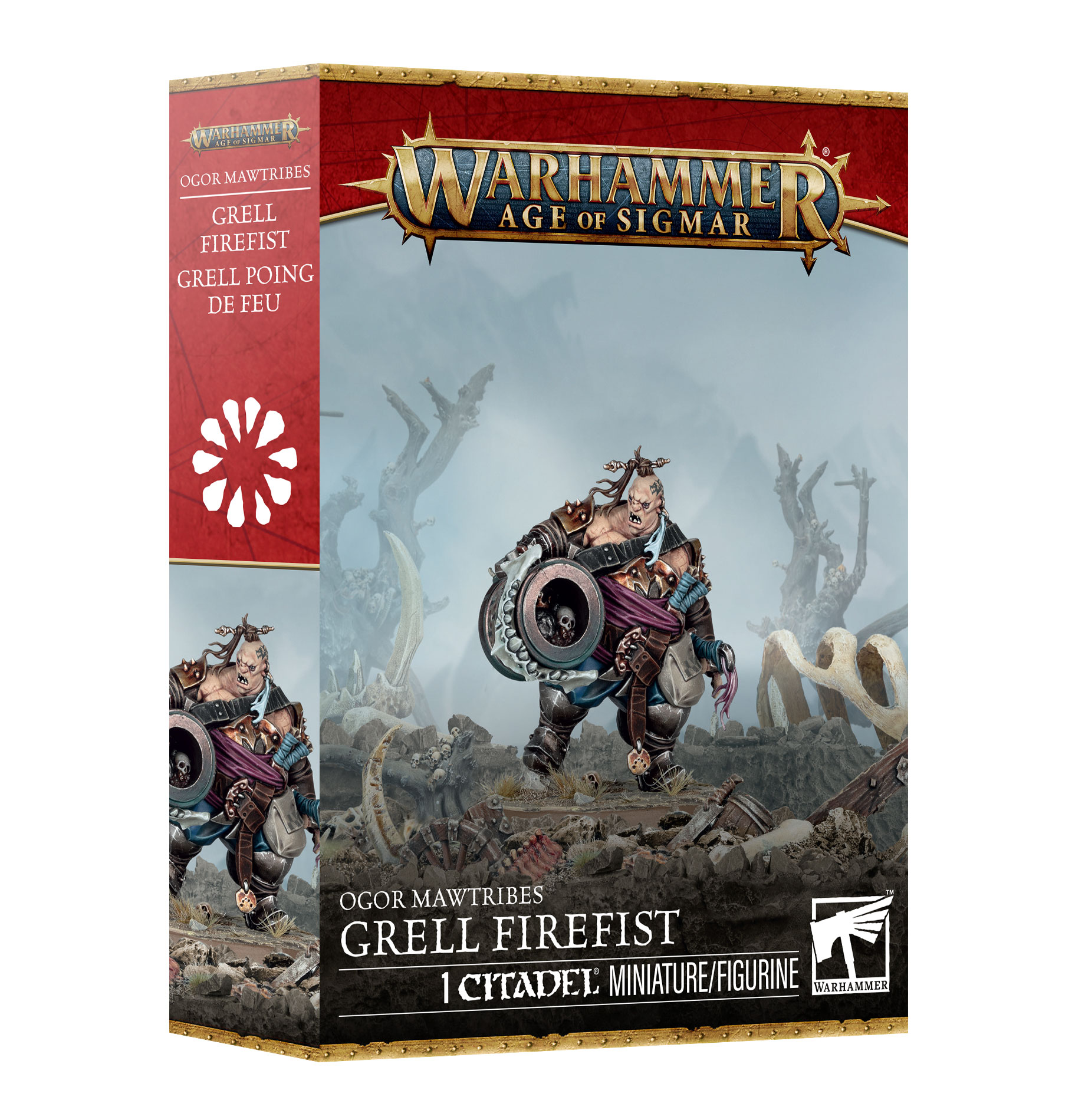 grell fire fist front of box