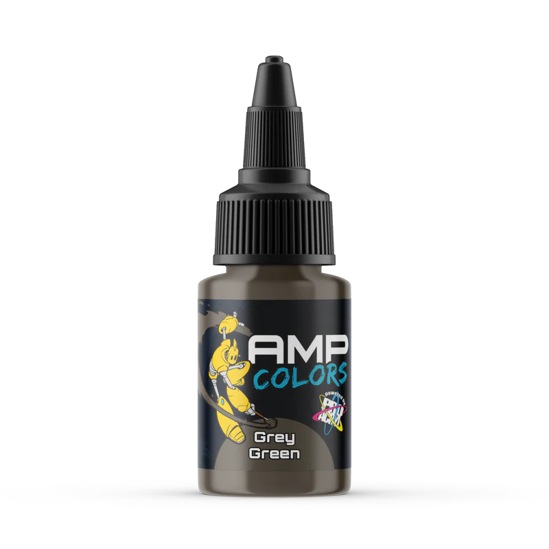 grey green paint bottle