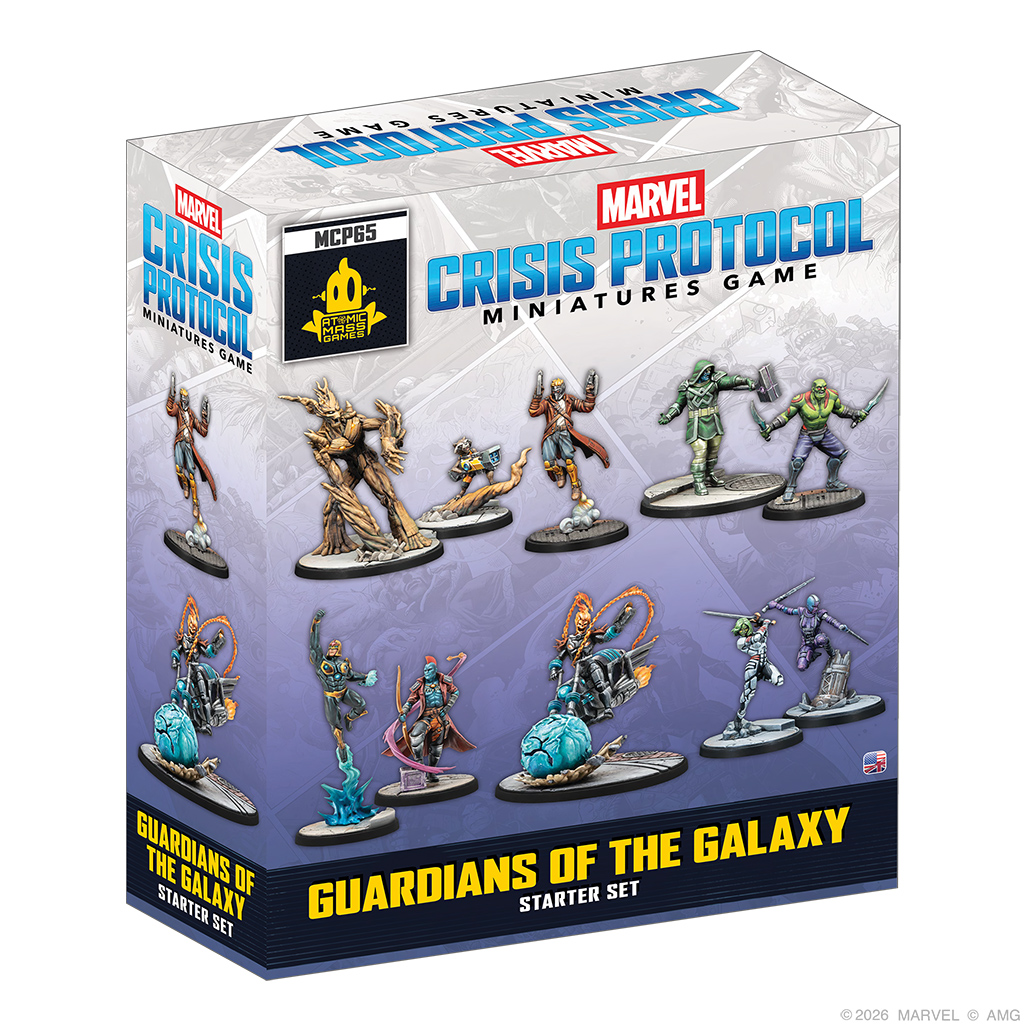 guardians of the galaxy box featuring ten painted miniatures