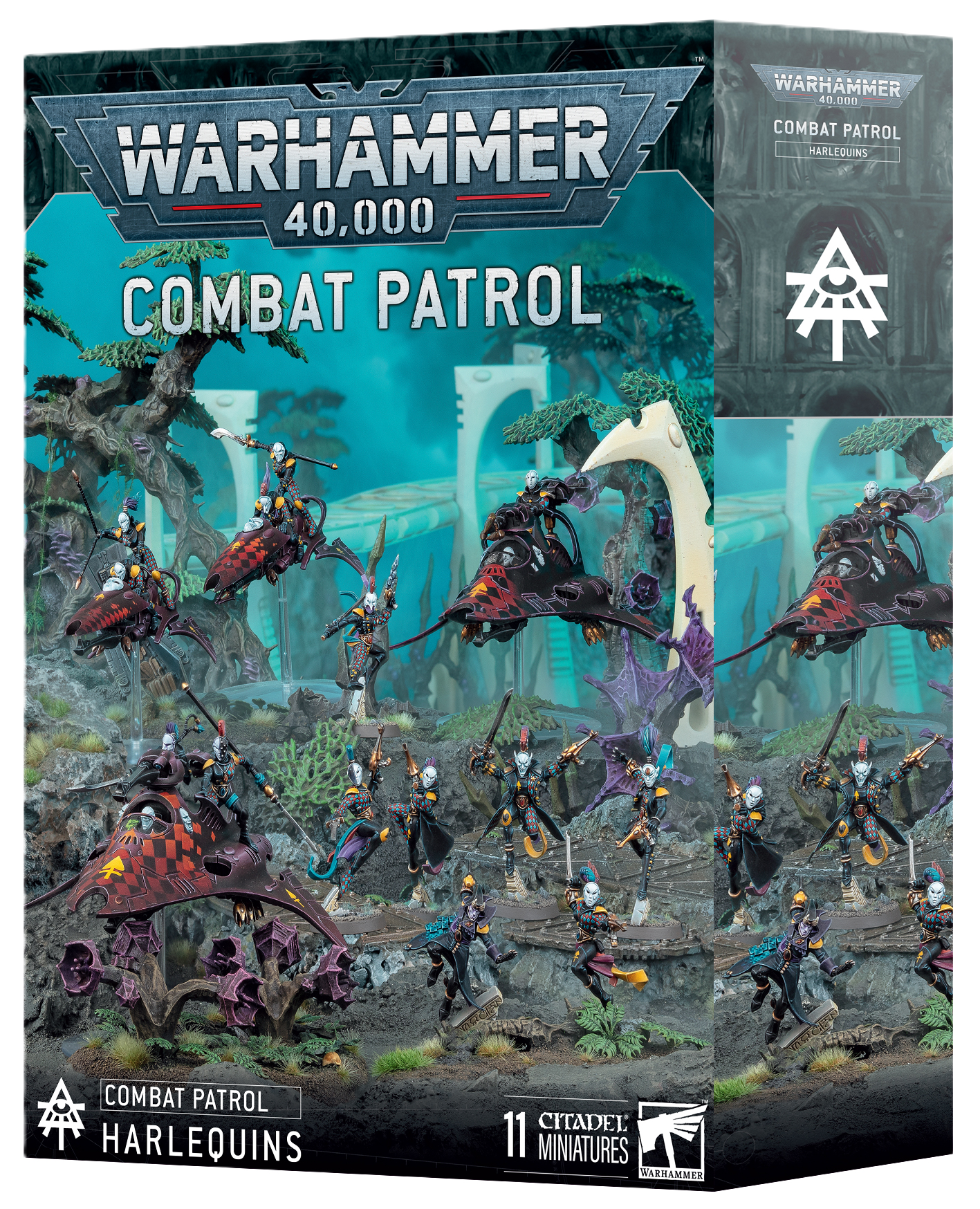 harlequins combat patrol front of box