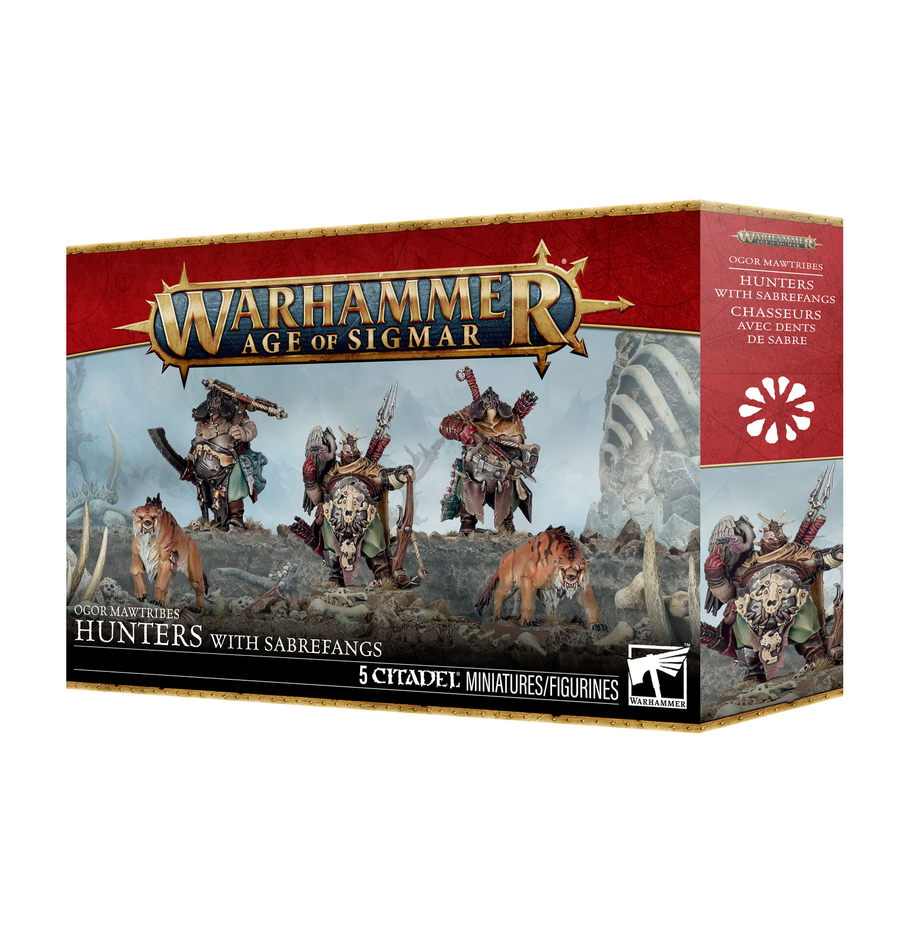 hunters with sabre fangs front of box