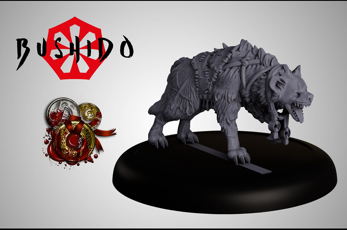 hyena with saddle model render