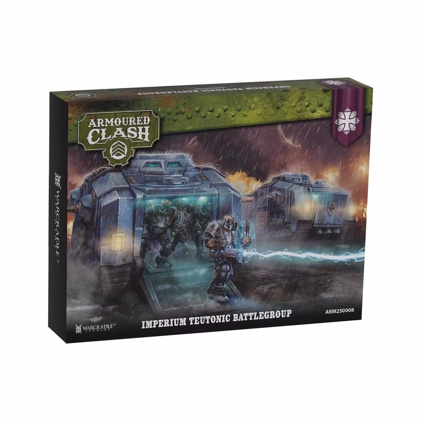 imperium teutonic battle group box featuring armoured vehicles