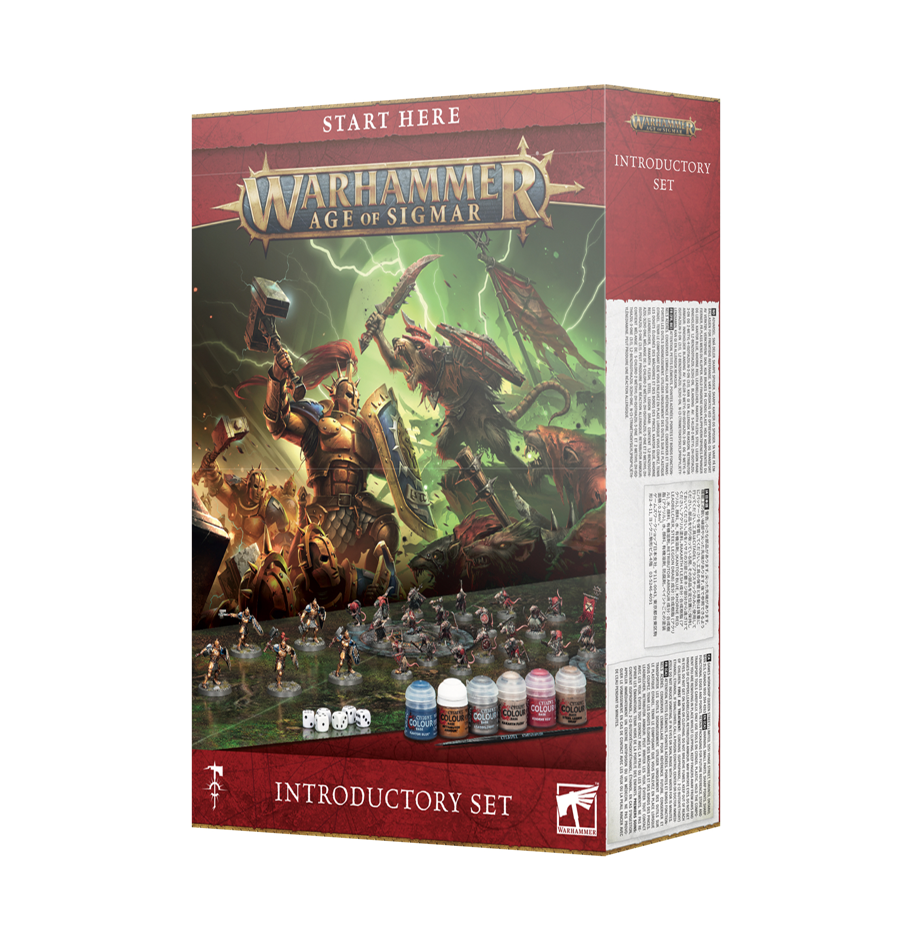 introductory set featuring art of skaven and storm cast eternal