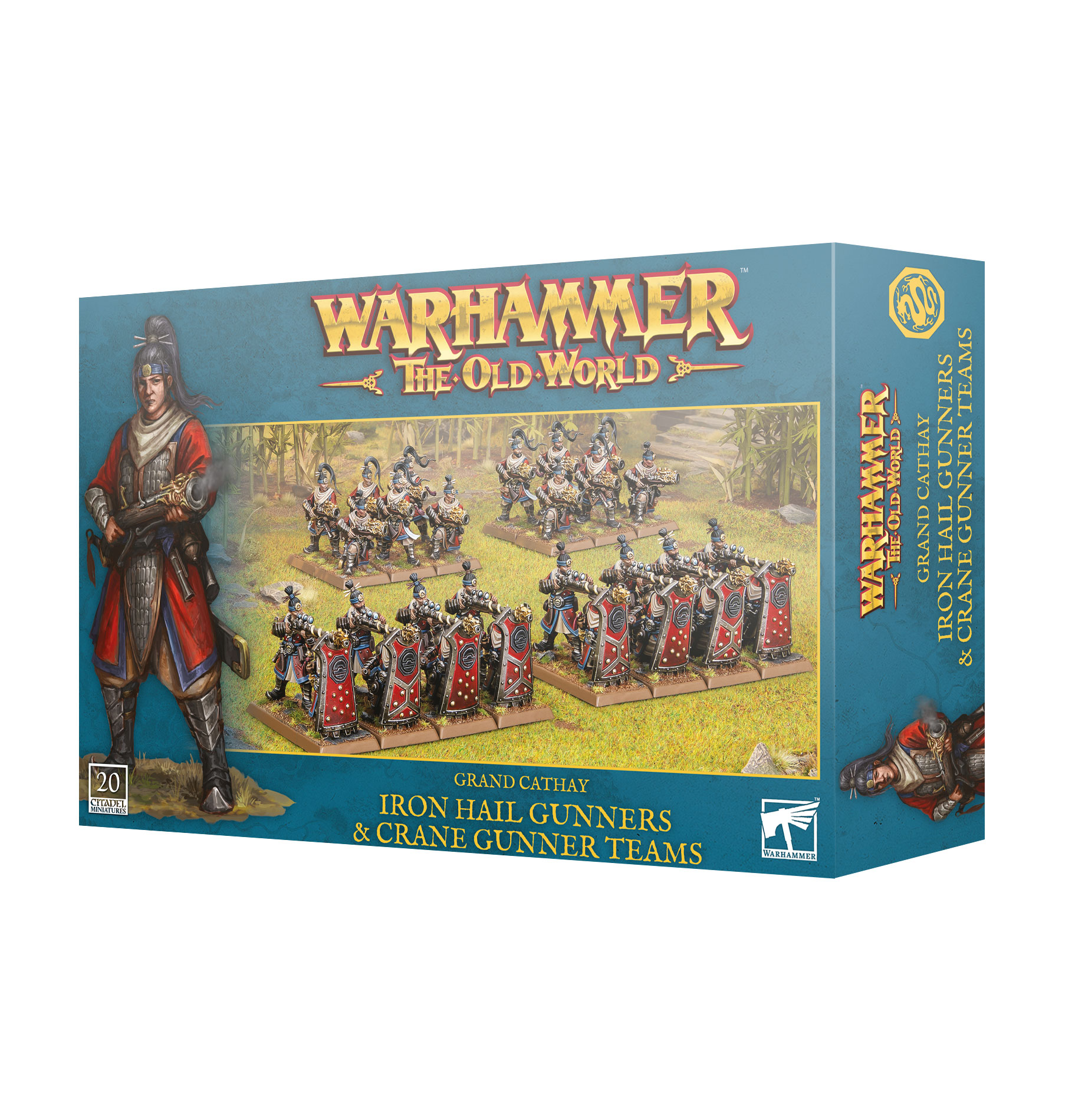 iron hail and crane gunners front of box