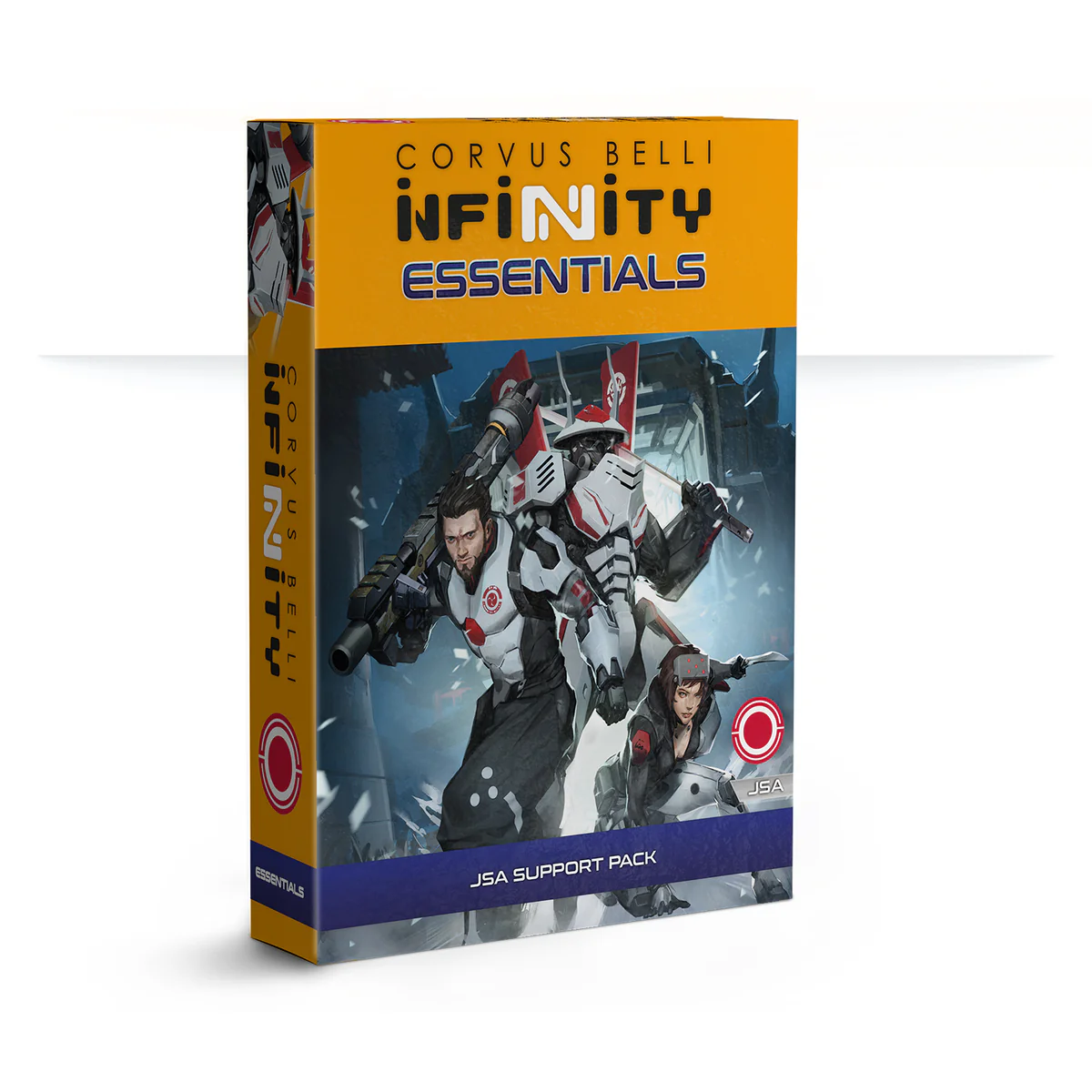 j s a support pack front of box