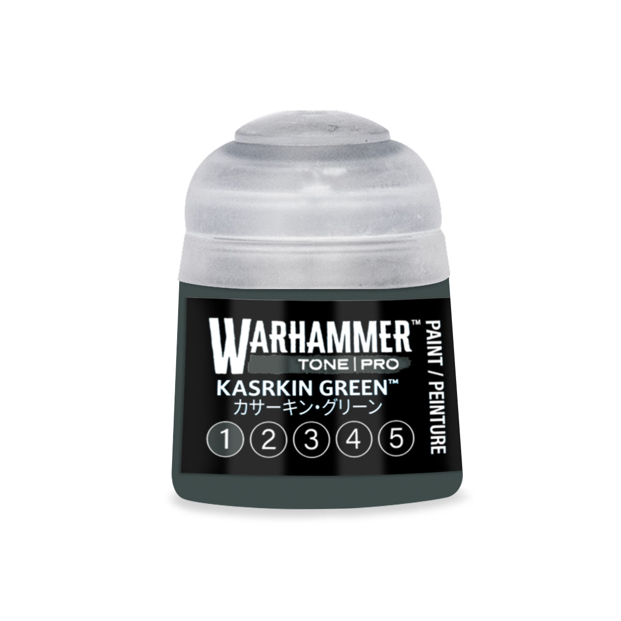 pot of dark near black green paint