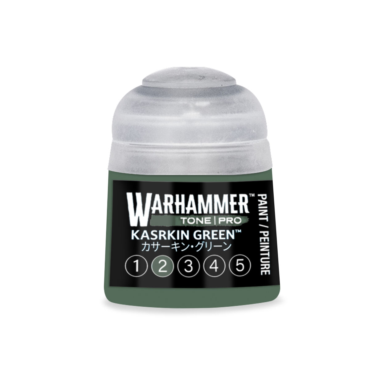 pot of dark greyish green paint