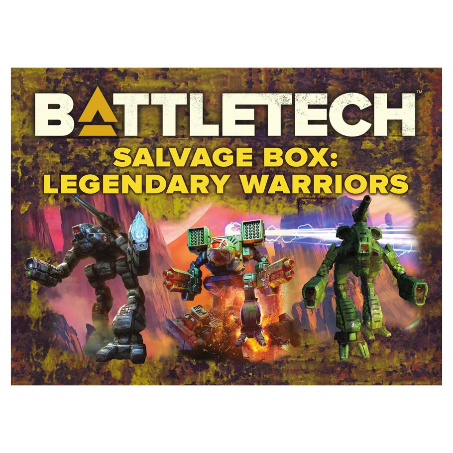 legendary warriors banner featuring three mechs