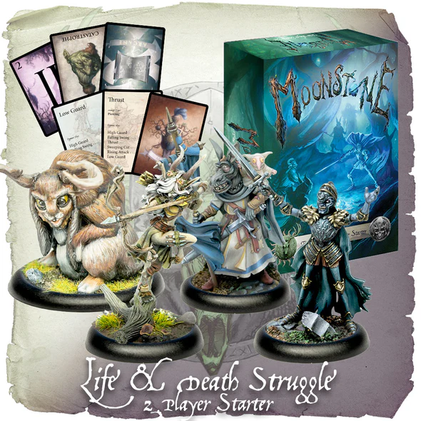life and death struggle painted models and cards