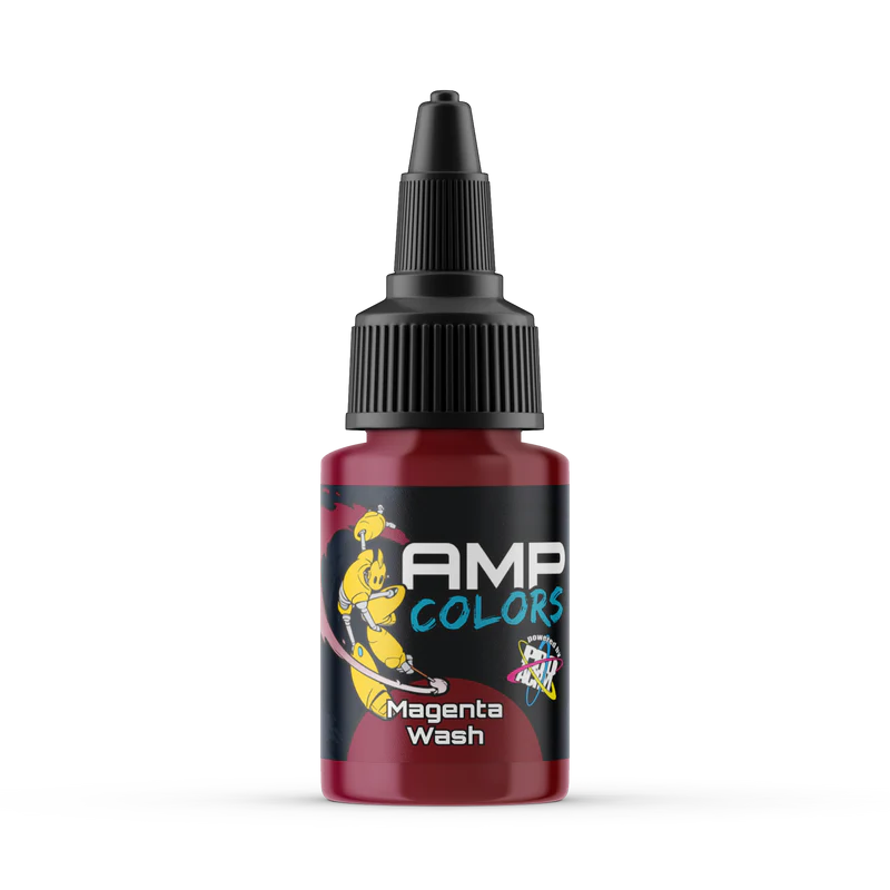 magenta wash paint bottle