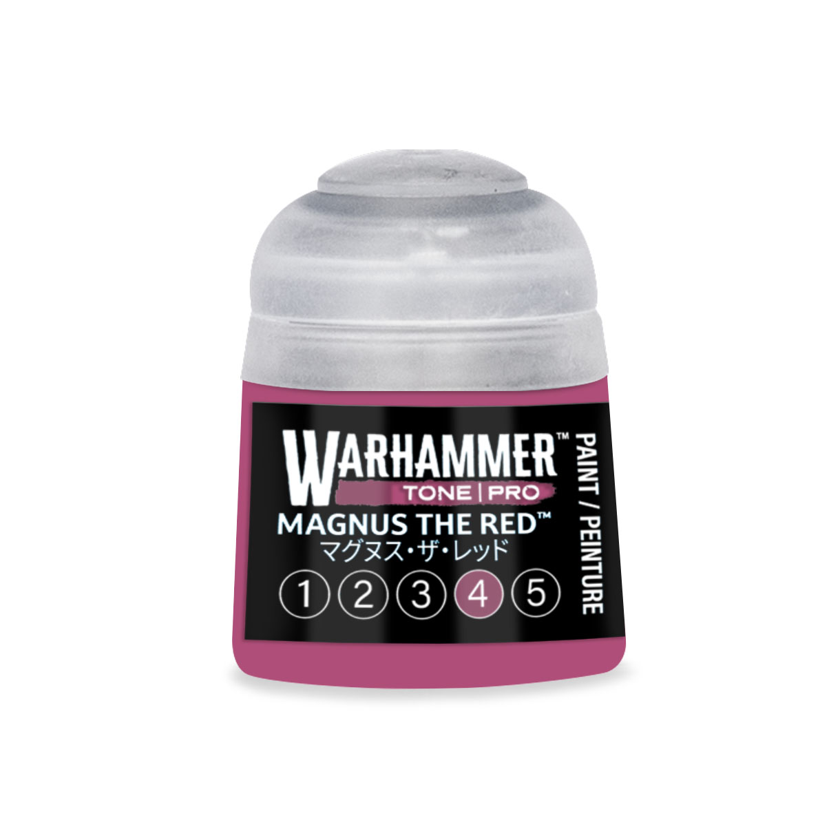 pot of reddish pink paint