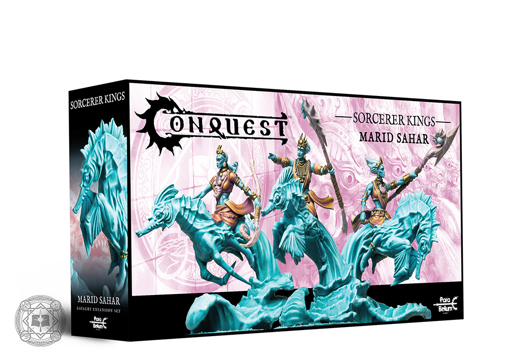 marid sahar front of box featuring warriors on giant sea horses