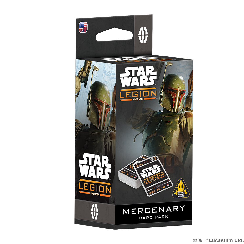 mercenary card pack box featuring boba fett