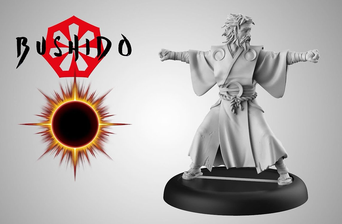 monk in moon themed garb model render