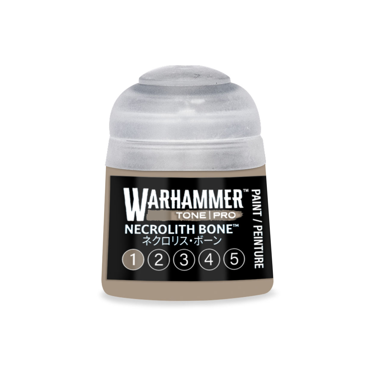 pot of light greyish brown paint