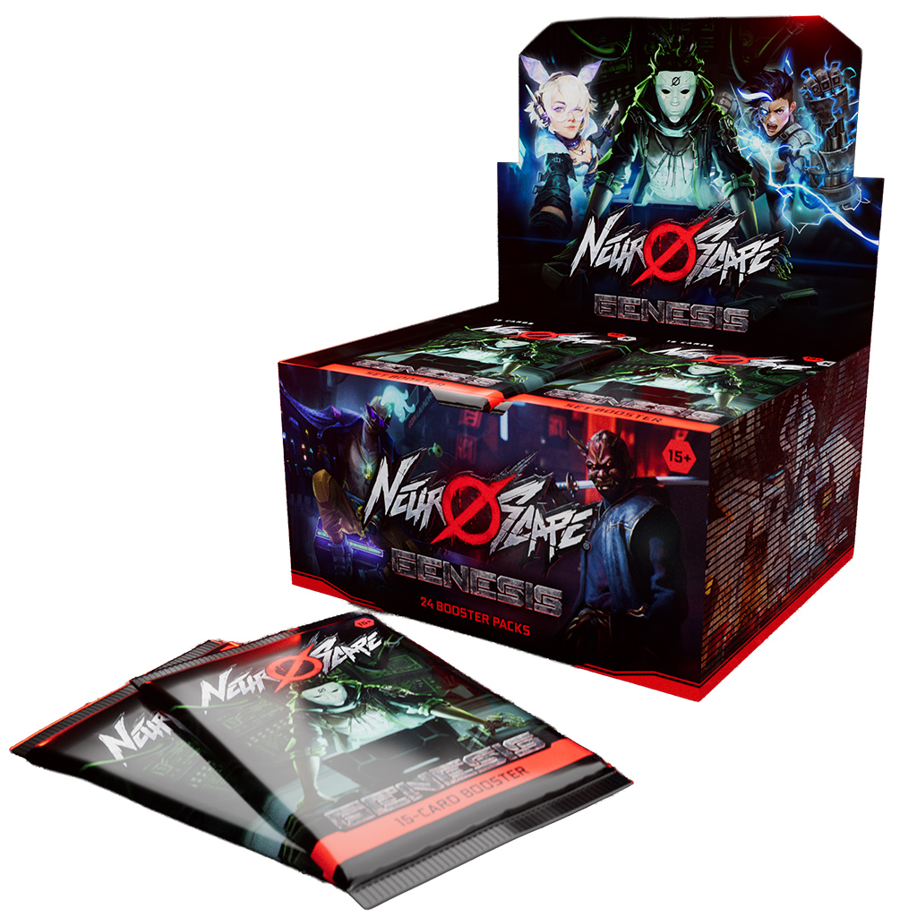 neuro scape genesis open display next to two packs