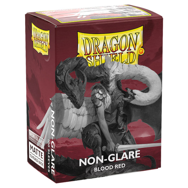 non glare blood red sleeves front of box