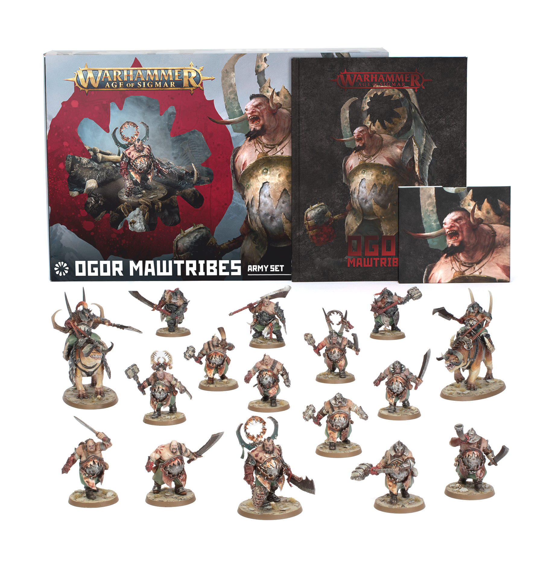 ogor maw tribes box and sixteen painted miniatures