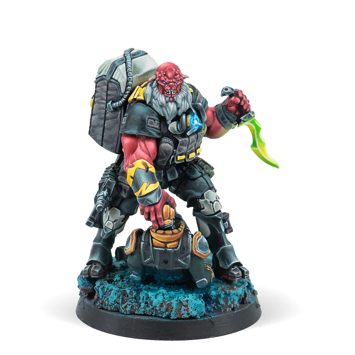 one painted krakot renegade miniature with red skin