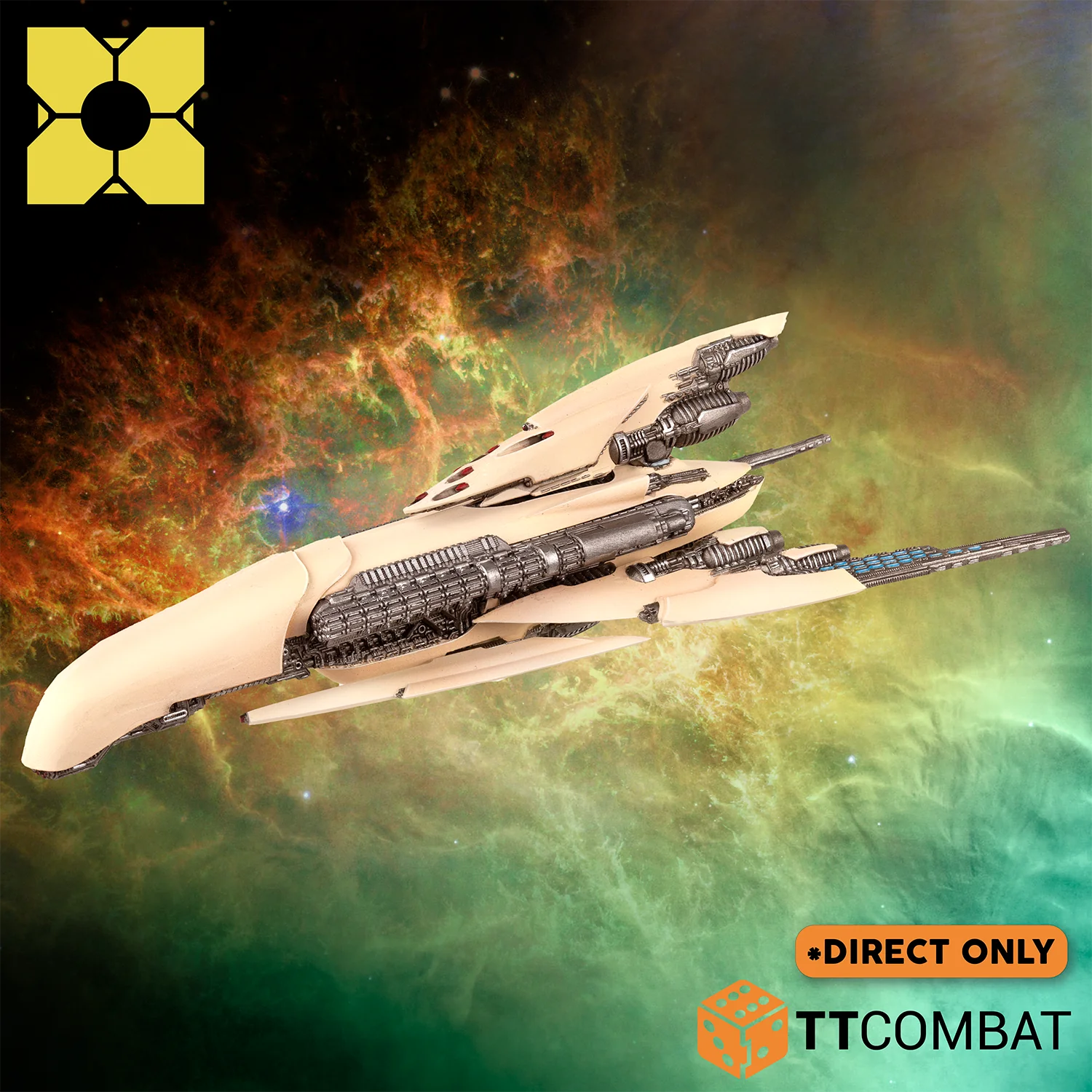 one painted sarpedon battle ship