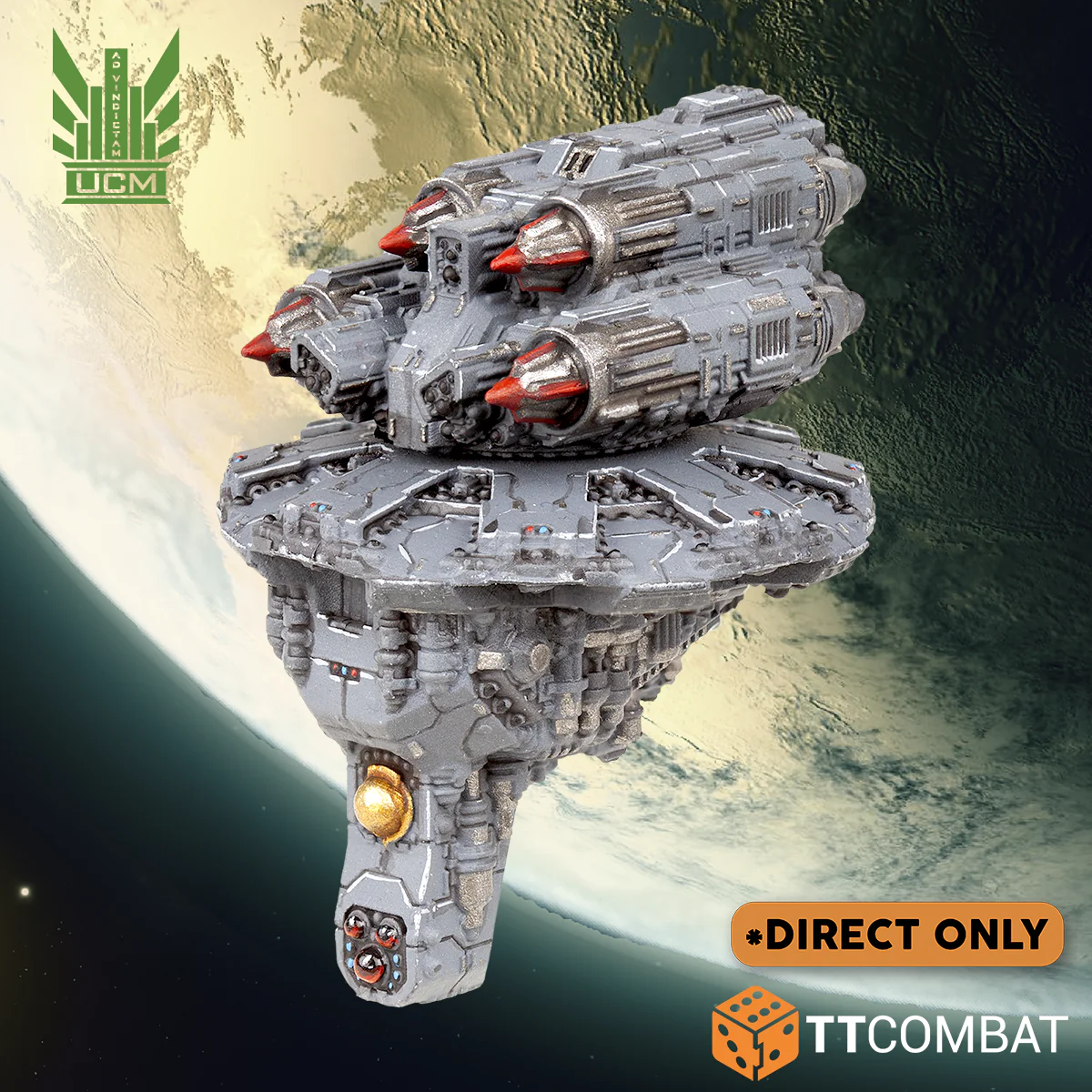 one painted small space station