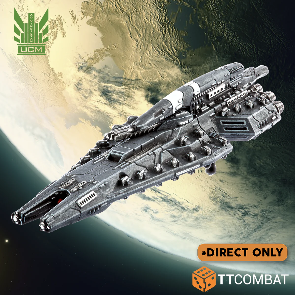 one painted u c m frigate