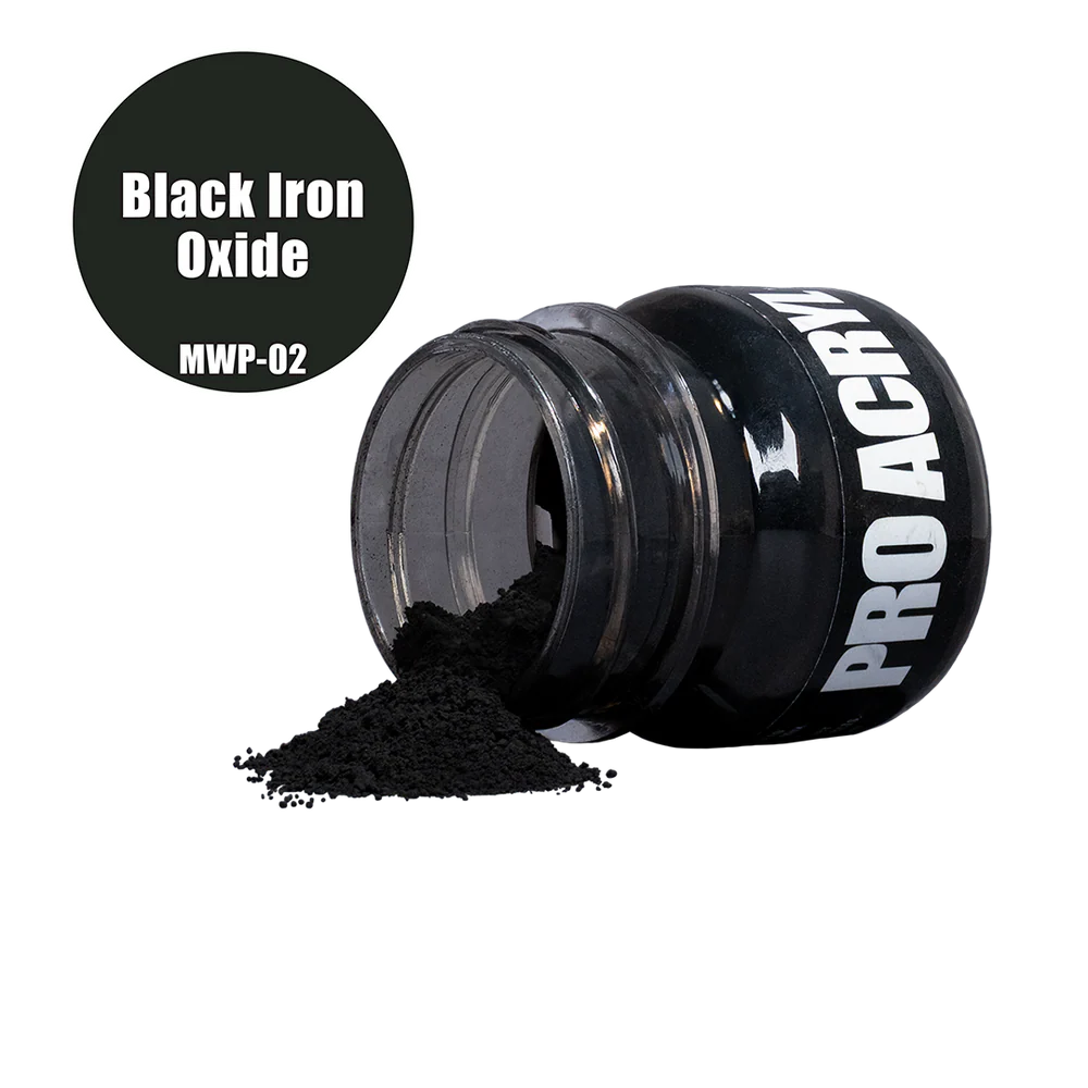 open pot of black pigment