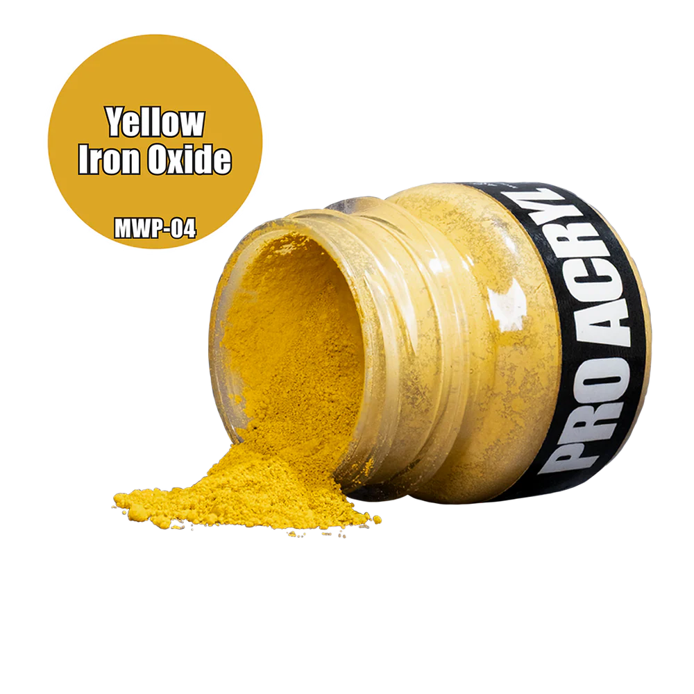 open pot of bright yellow pigment