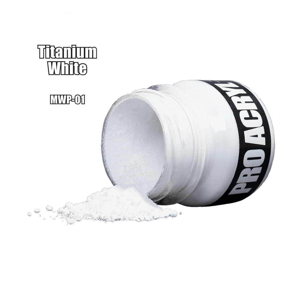 open pot of pure white pigment