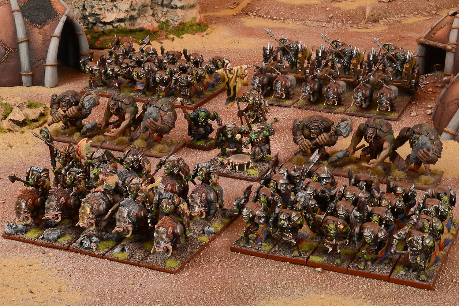 orc mega army painted models