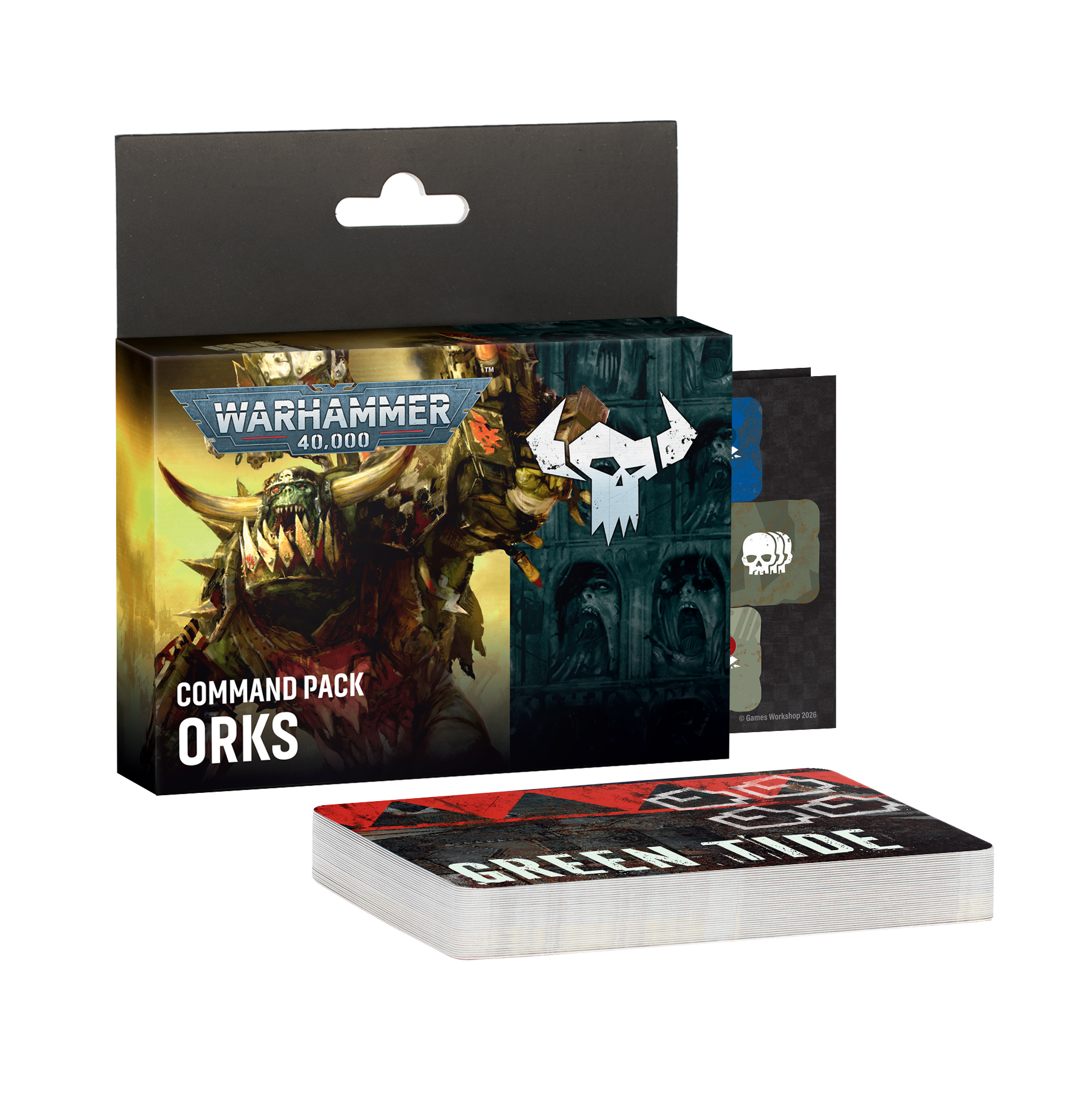 ork command pack box and stack of cards
