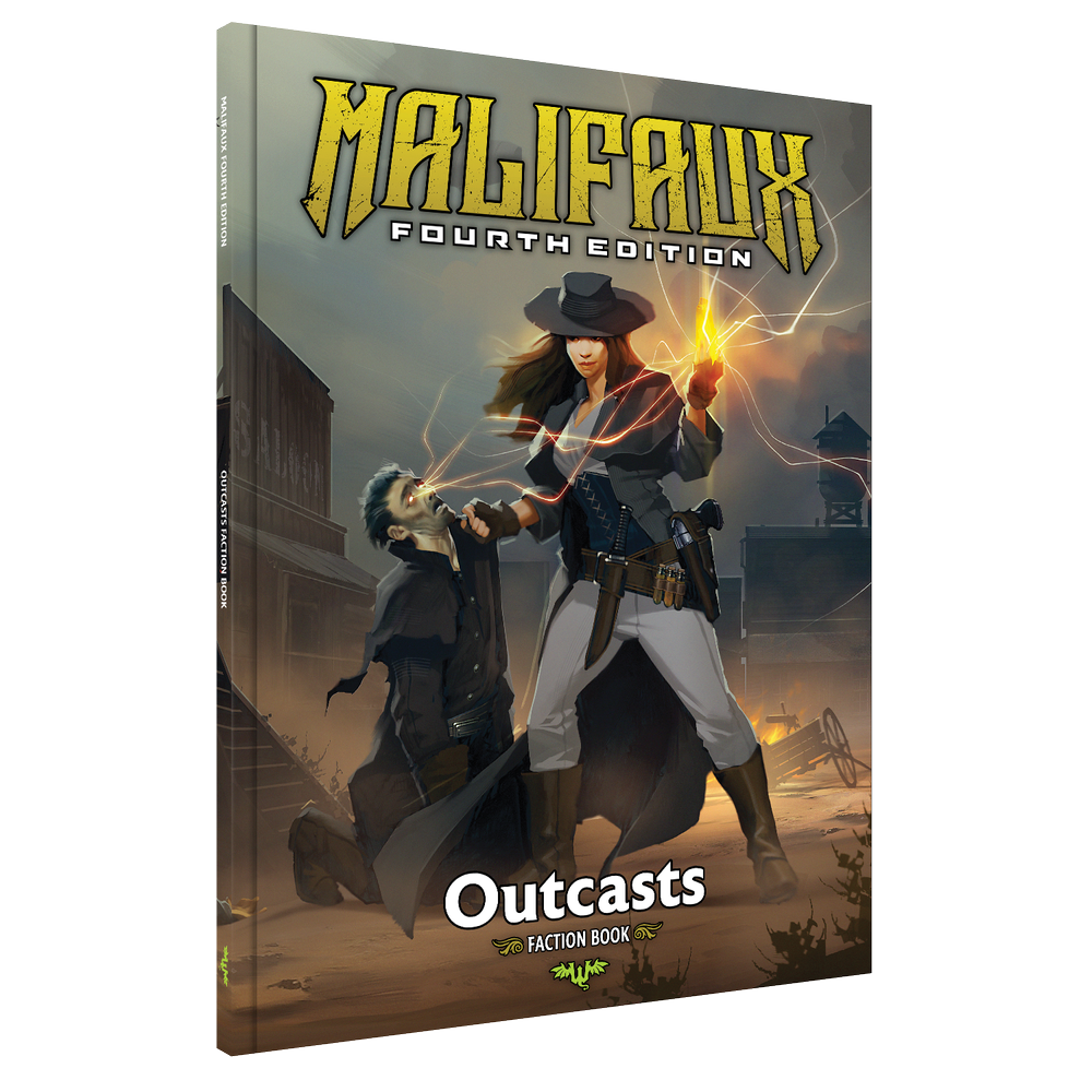 outcasts front book cover featuring a cowgirl