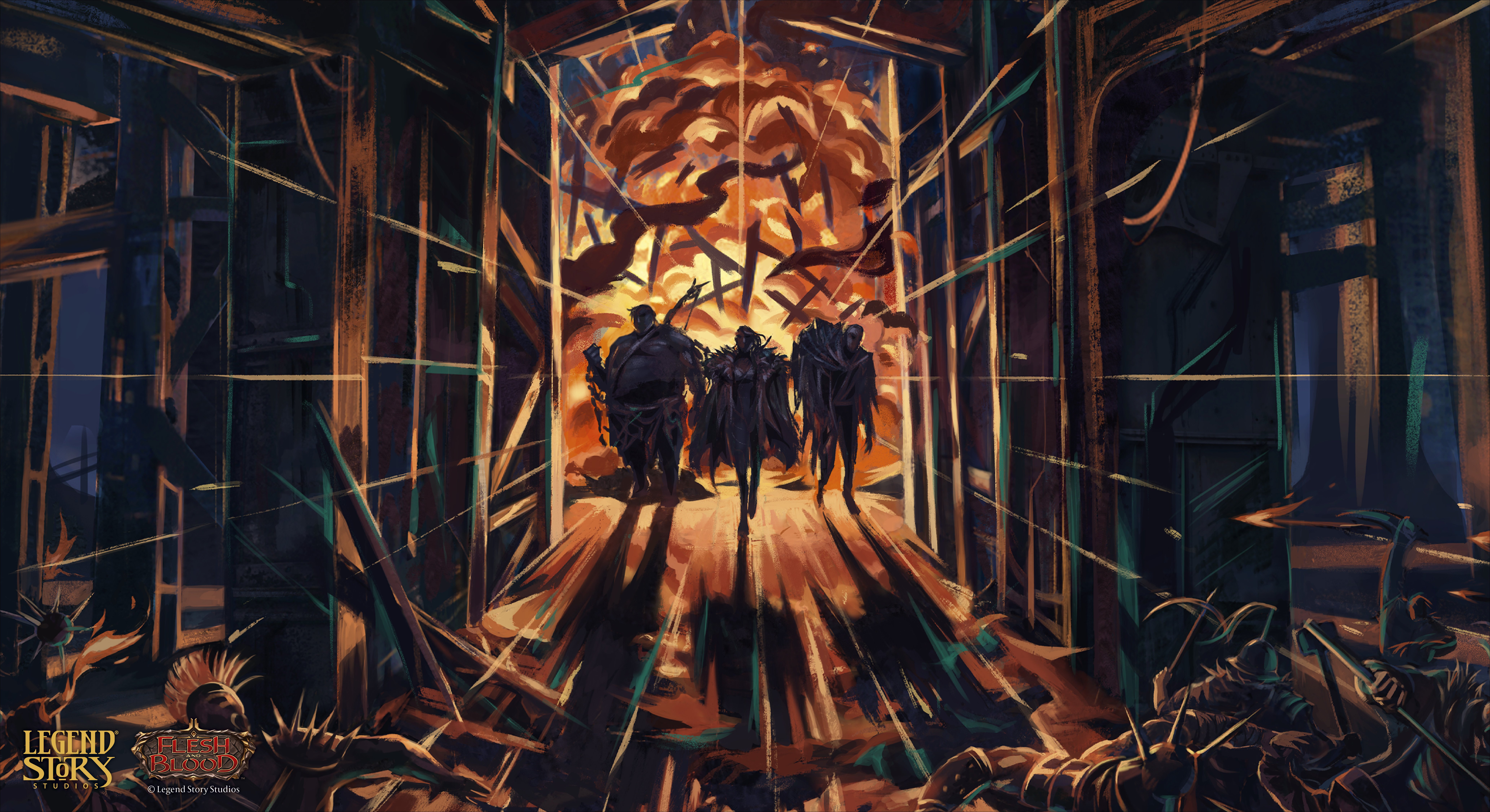 outsiders background with three silhouettes