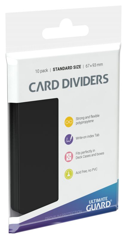 pack of black card dividers