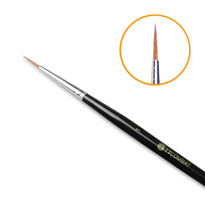 paint brush with medium tip marked 1