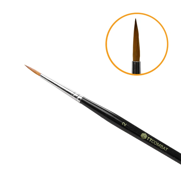 paint brush with thick tip marked 2