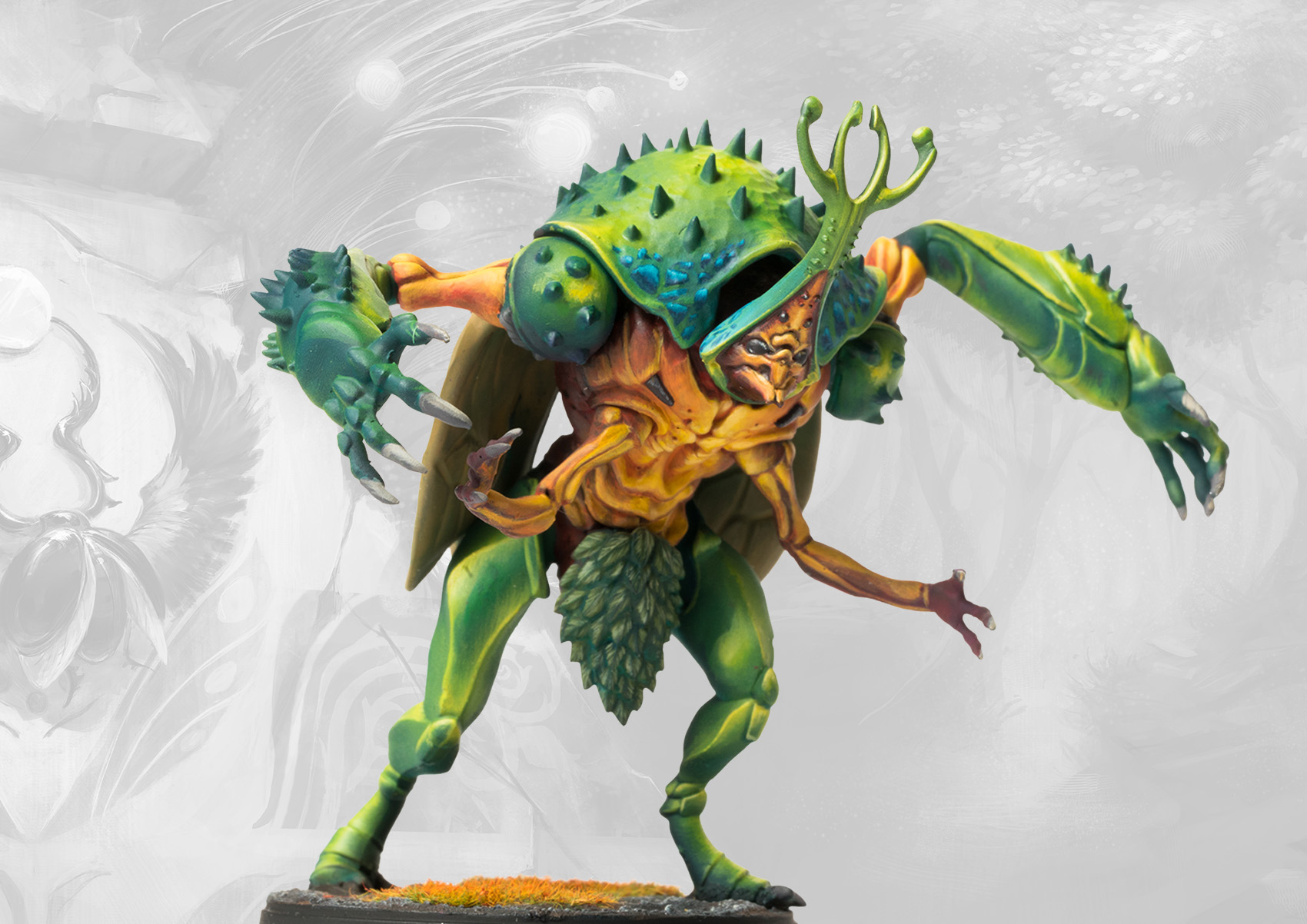 painted beetle man miniature