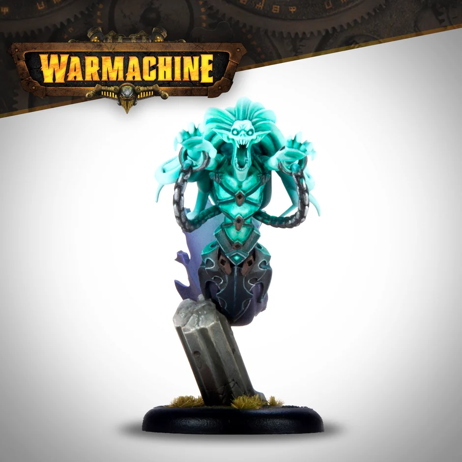 painted chained ghost miniature