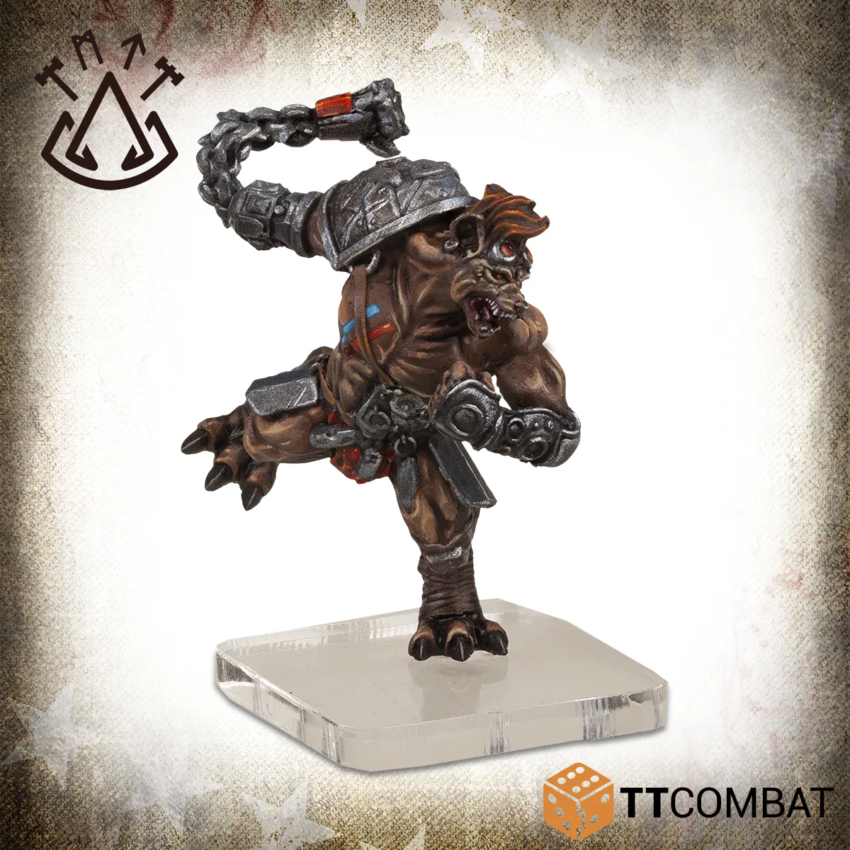 painted cyborg hyena miniature