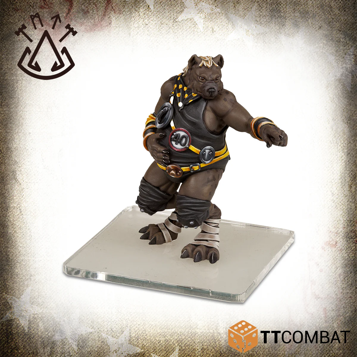 painted hyena man in leotard miniature