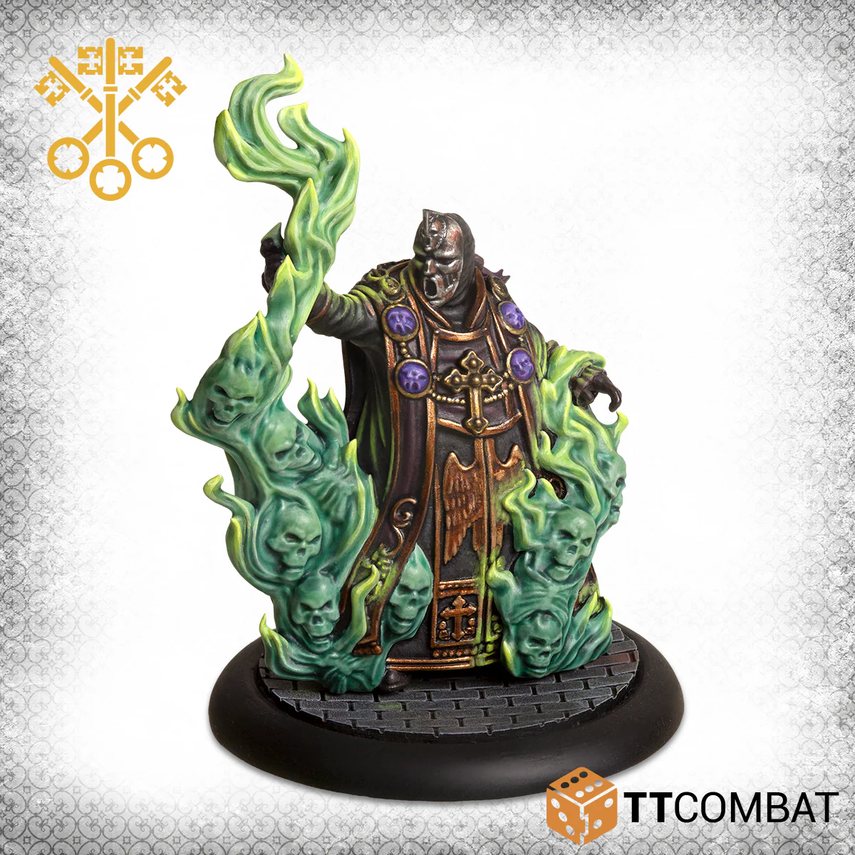 painted masked priest miniature